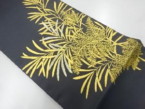 アンティーク　金彩螺鈿草葉模様袋帯（材料）